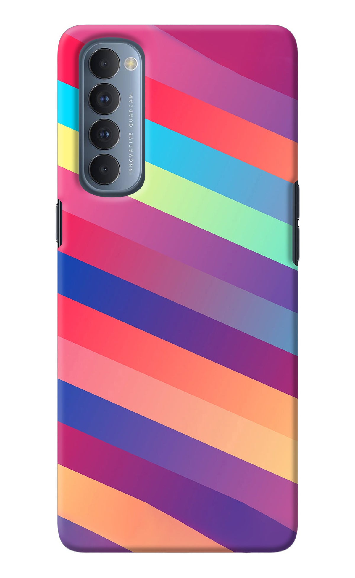 Stripes color Oppo Reno4 Pro Back Cover