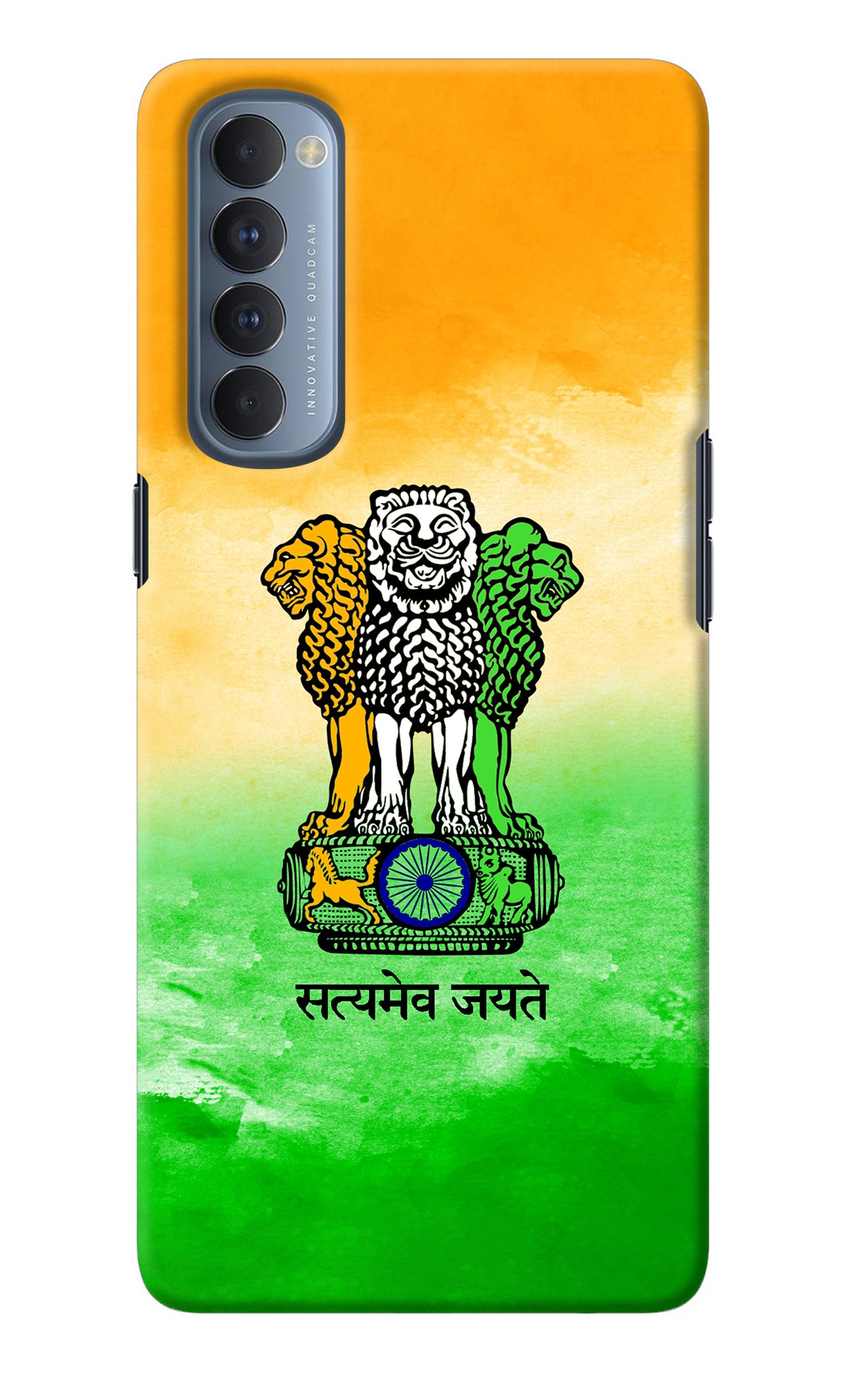 Satyamev Jayate Flag Oppo Reno4 Pro Back Cover