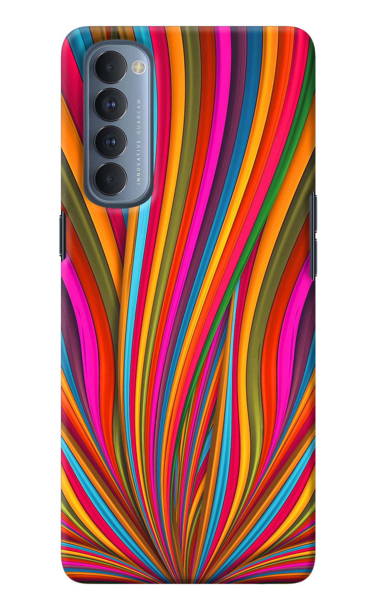 Trippy Wavy Oppo Reno4 Pro Back Cover