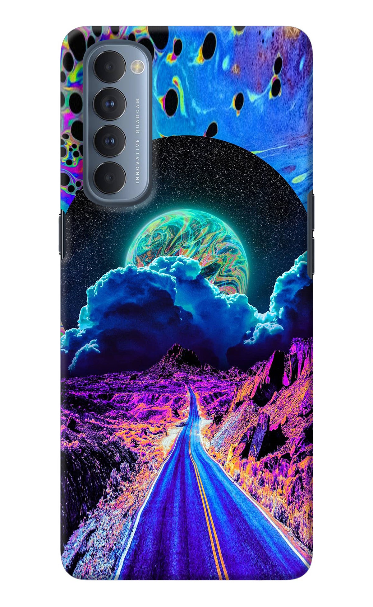 Psychedelic Painting Oppo Reno4 Pro Back Cover