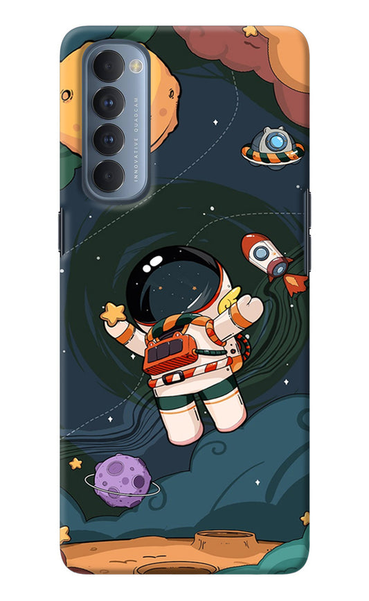 Cartoon Astronaut Oppo Reno4 Pro Back Cover