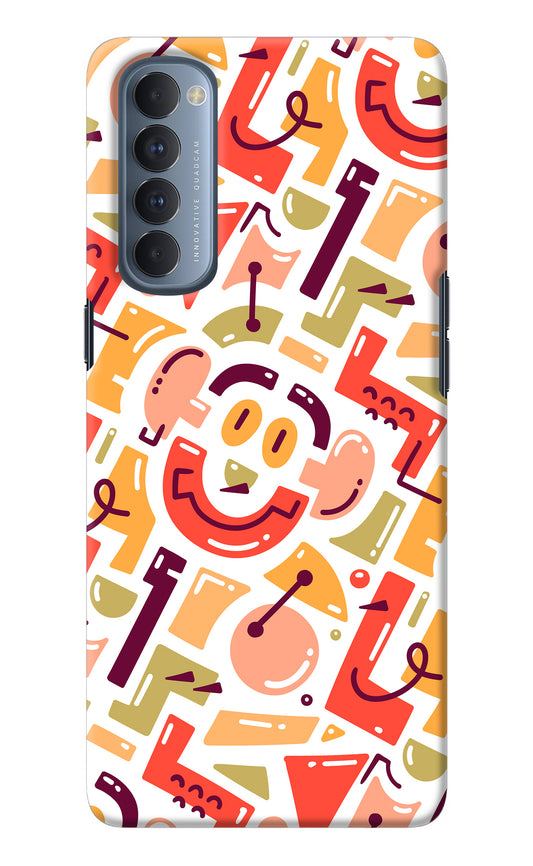 Doodle Pattern Oppo Reno4 Pro Back Cover