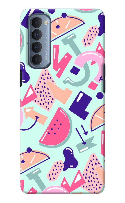 Doodle Pattern Oppo Reno4 Pro Back Cover