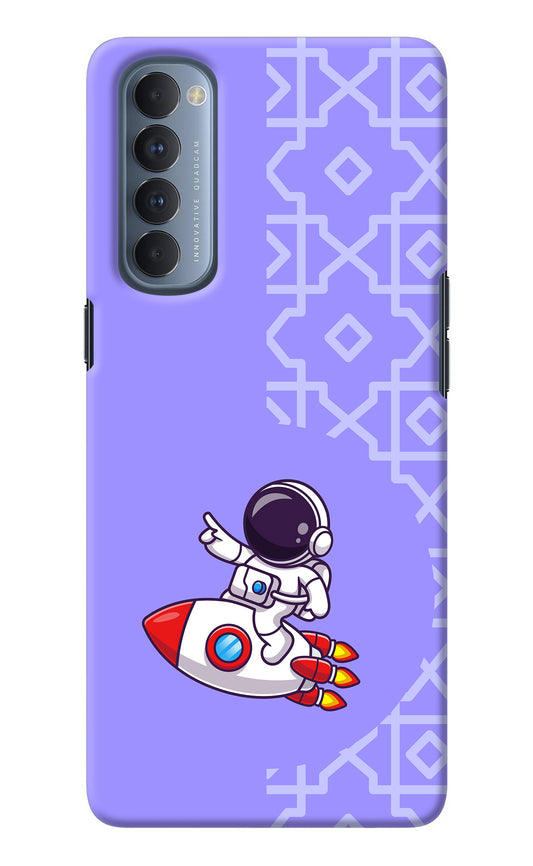 Cute Astronaut Oppo Reno4 Pro Back Cover