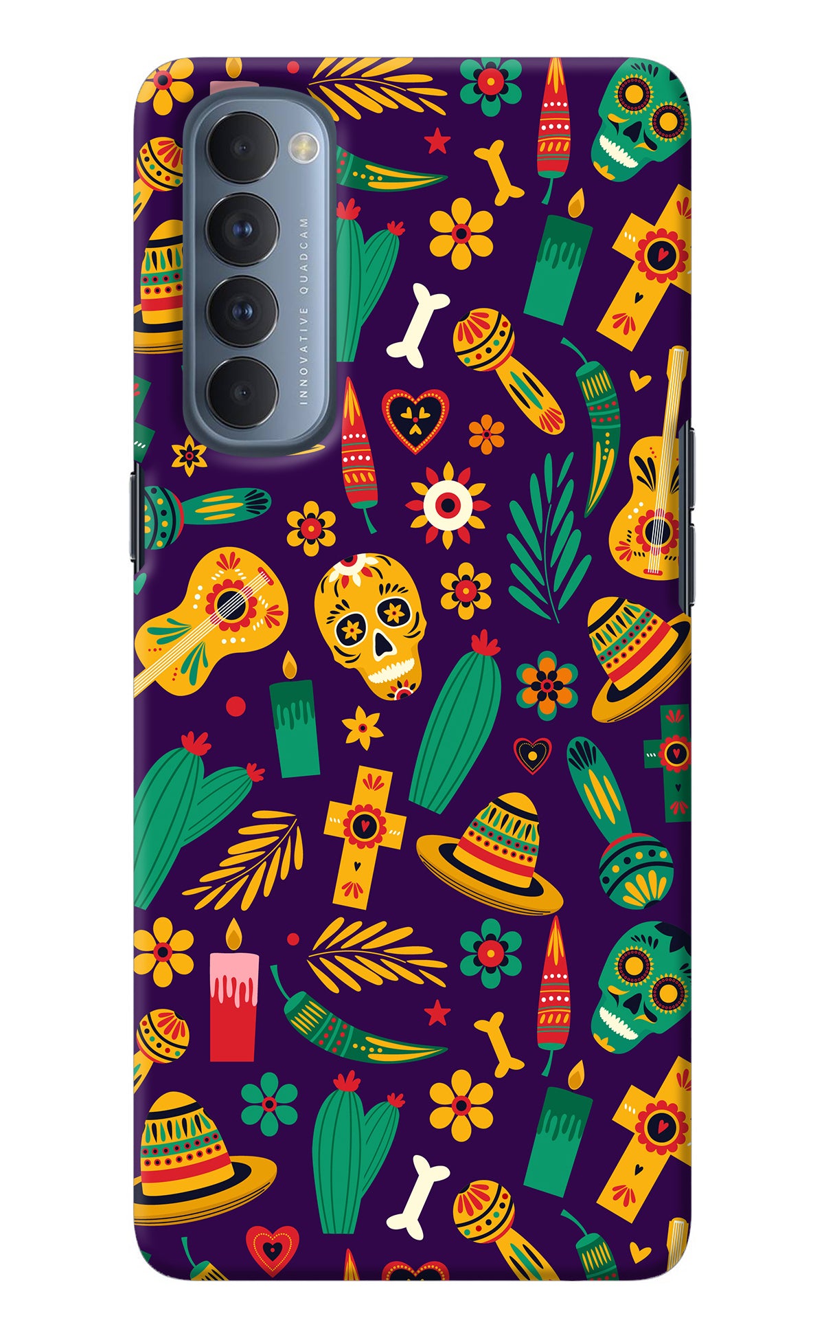 Mexican Artwork Oppo Reno4 Pro Back Cover