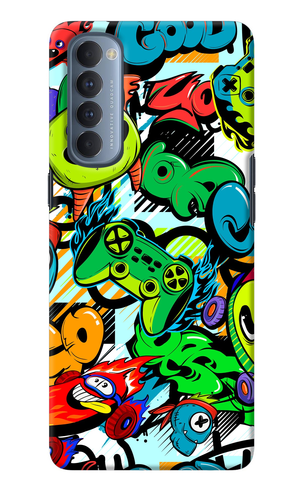 Game Doodle Oppo Reno4 Pro Back Cover