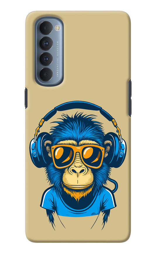 Monkey Headphone Oppo Reno4 Pro Back Cover