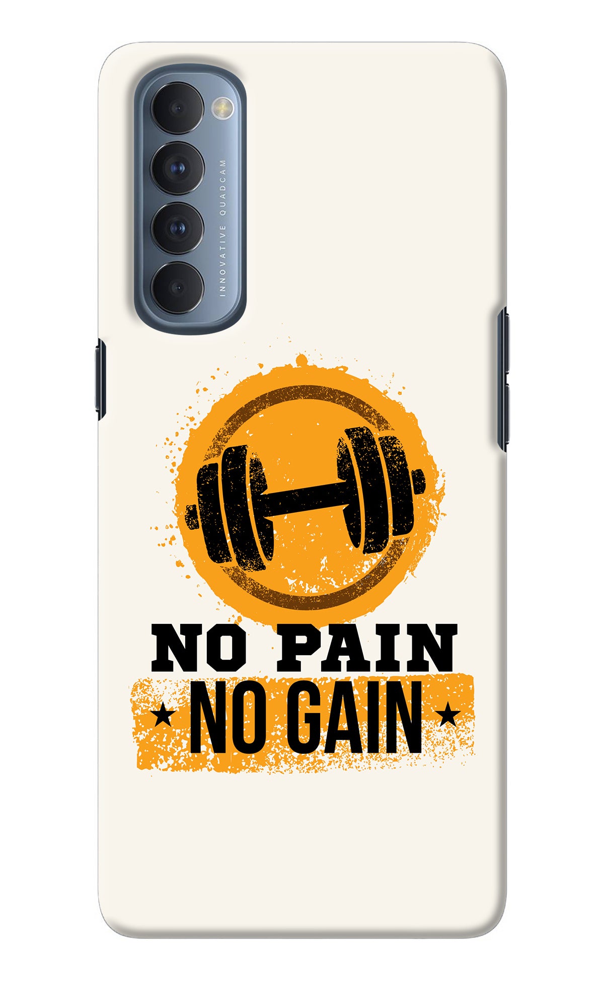 No Pain No Gain Oppo Reno4 Pro Back Cover