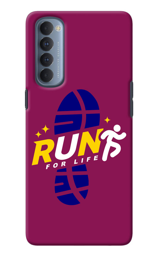 Run for Life Oppo Reno4 Pro Back Cover