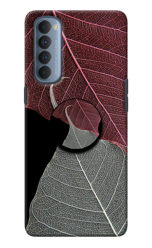 Leaf Pattern Oppo Reno4 Pro Pop Case