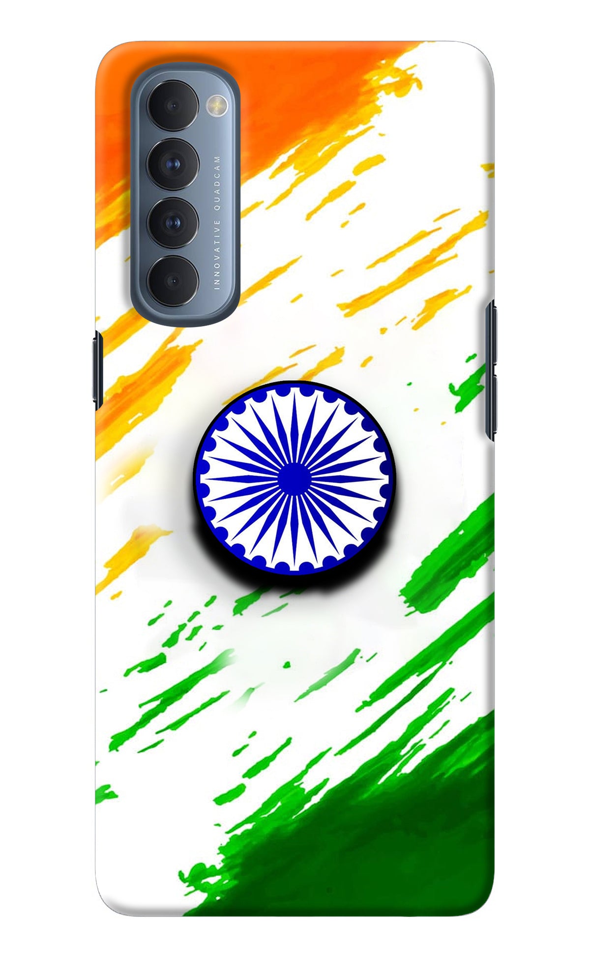 Indian Flag Ashoka Chakra Oppo Reno4 Pro Pop Case