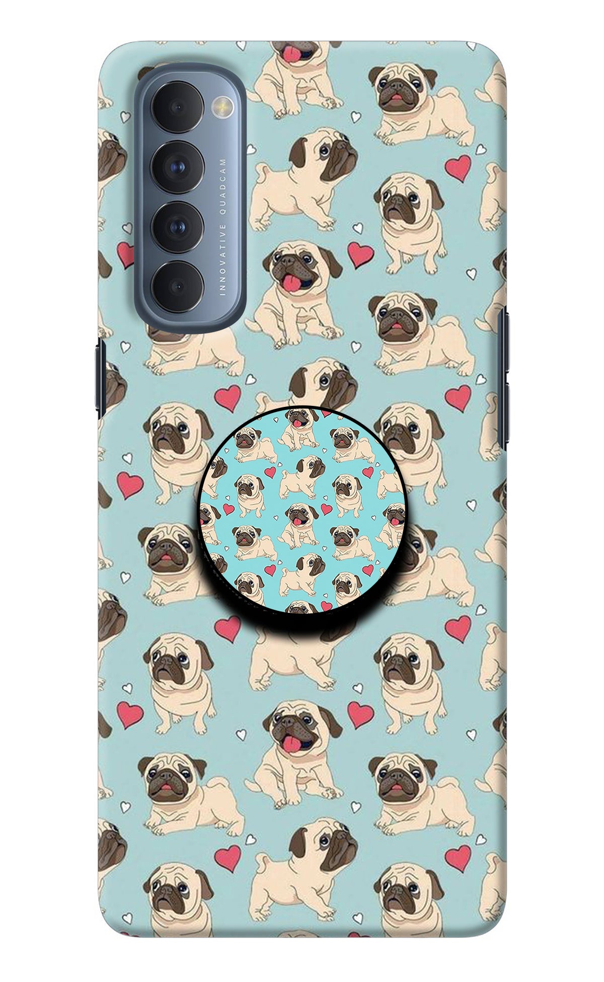 Pug Dog Oppo Reno4 Pro Pop Case