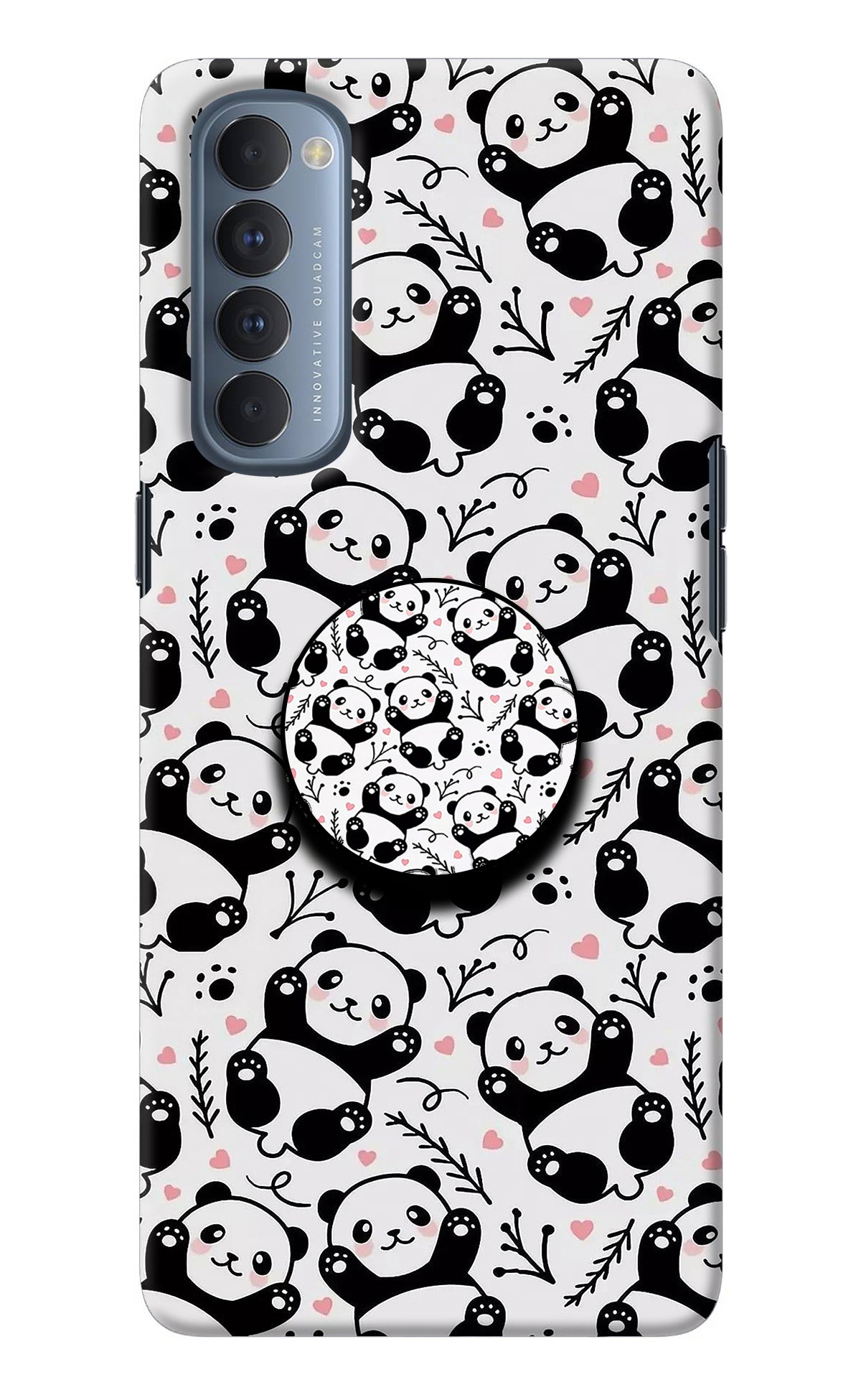 Cute Panda Oppo Reno4 Pro Pop Case