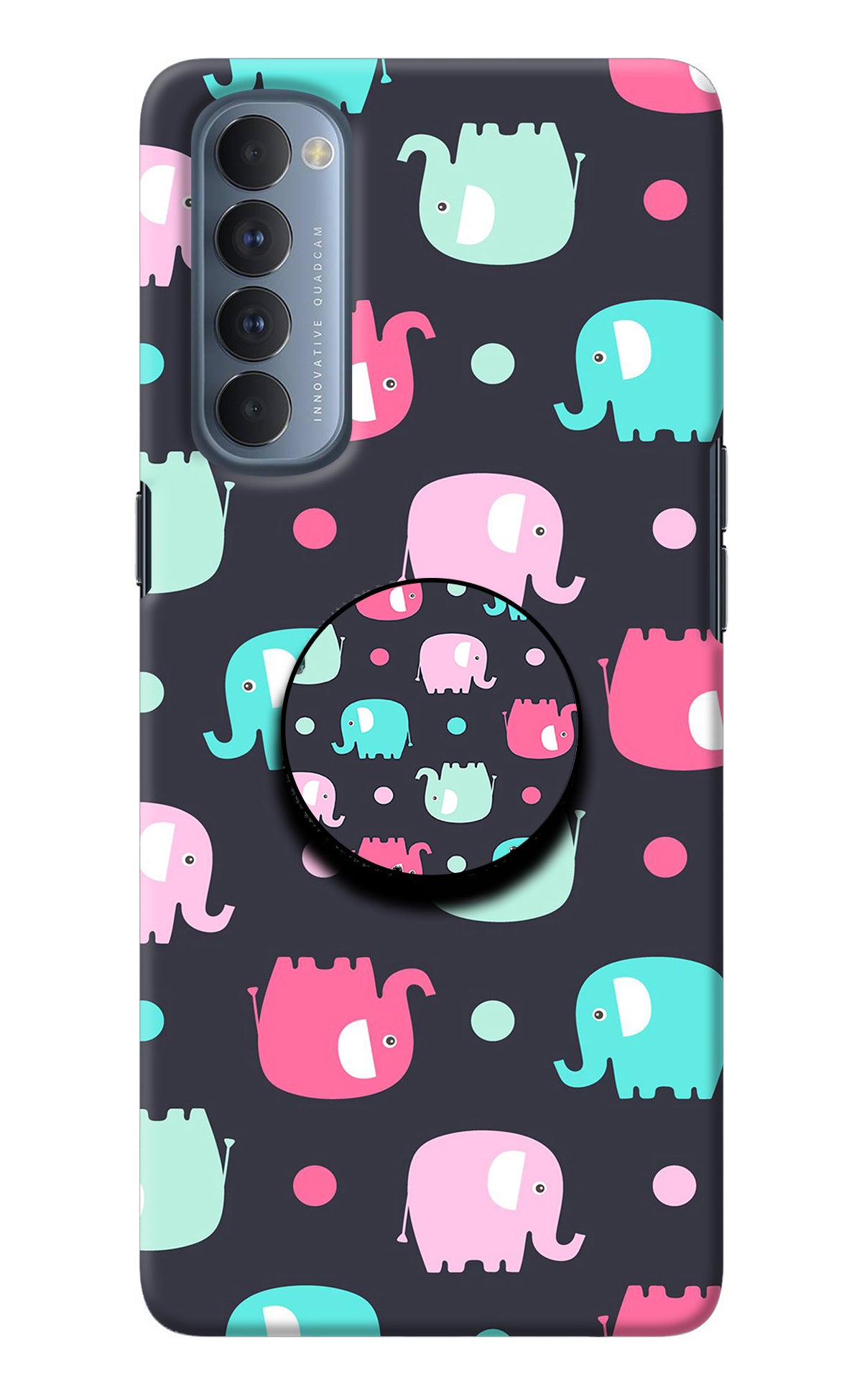 Baby Elephants Oppo Reno4 Pro Pop Case