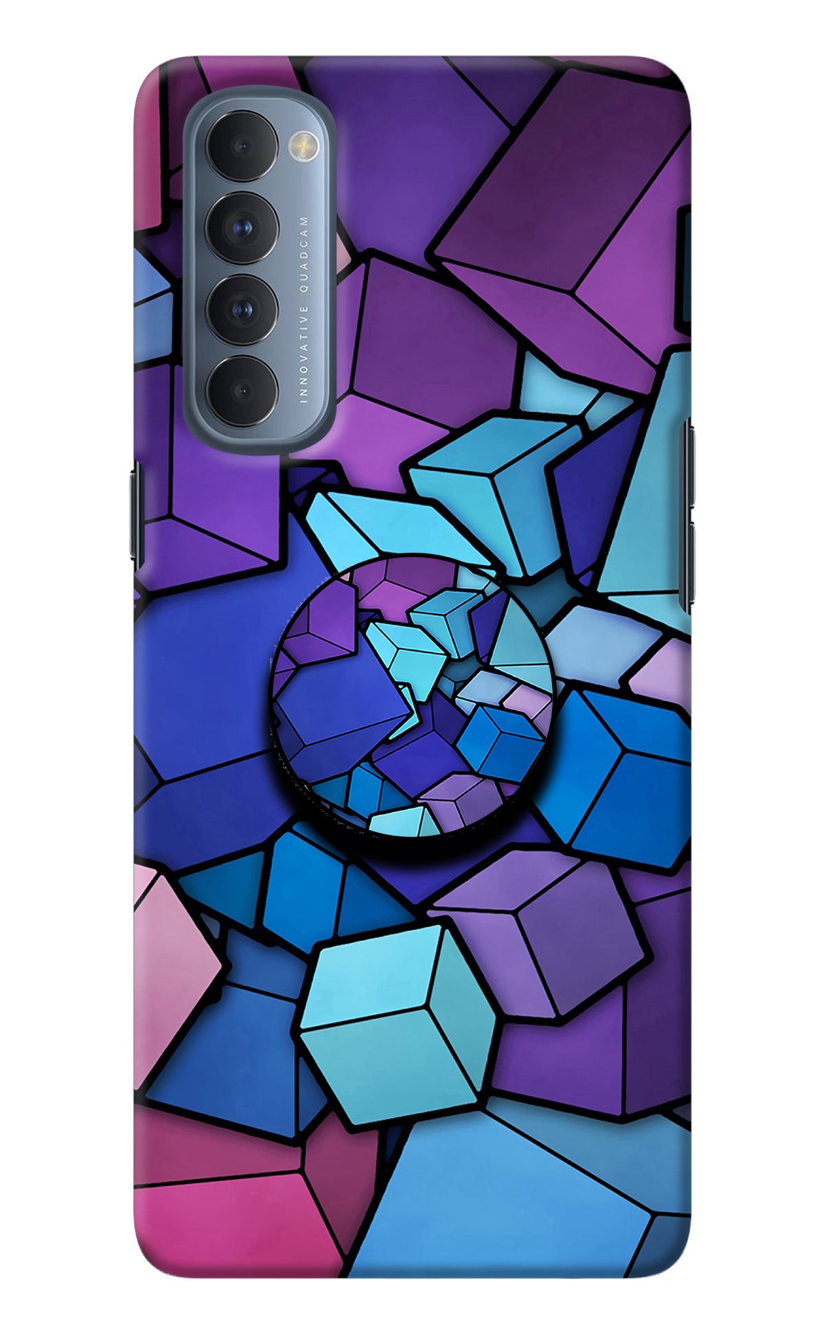 Cubic Abstract Oppo Reno4 Pro Pop Case