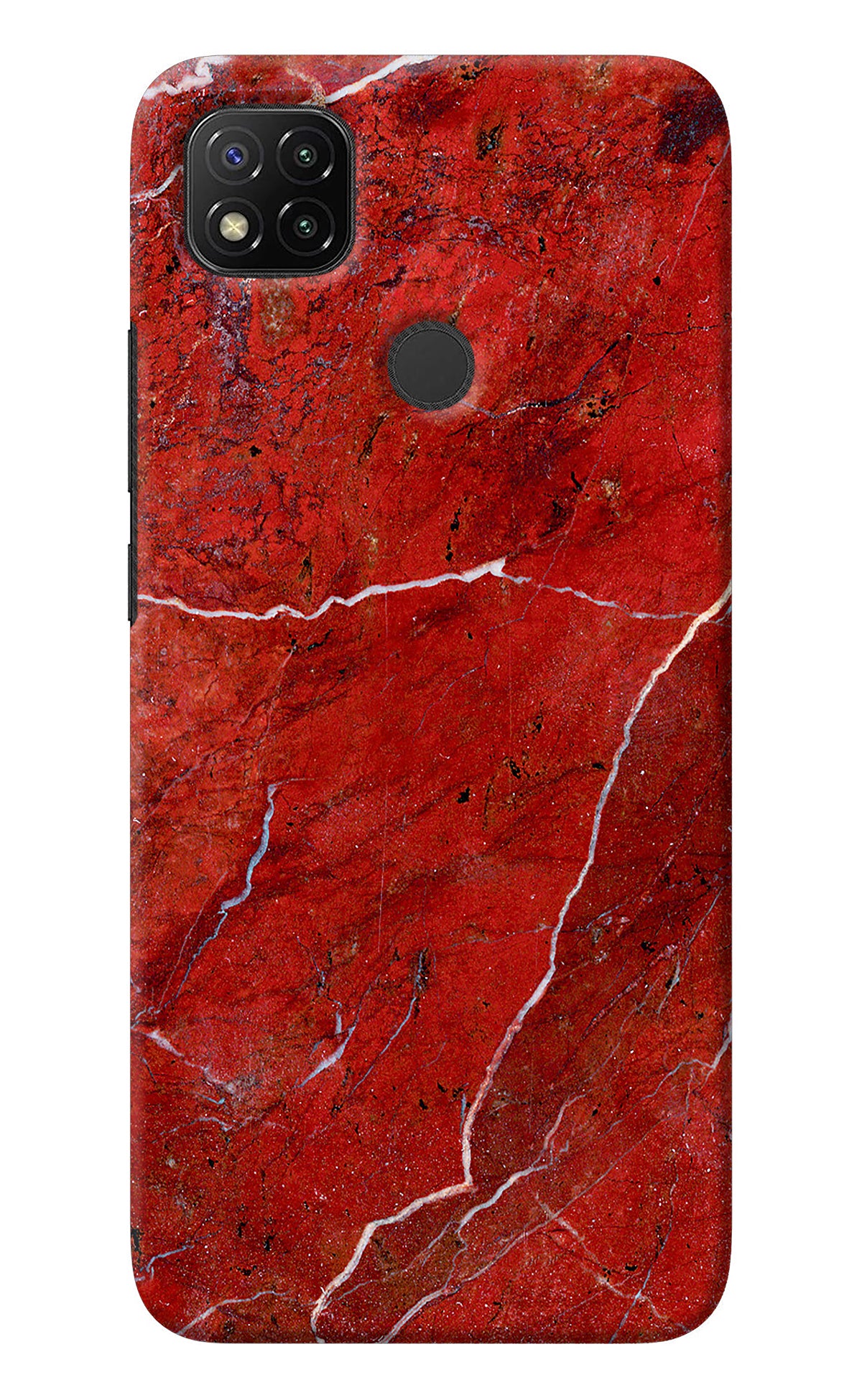 Red Marble Design Redmi 9 Back Cover