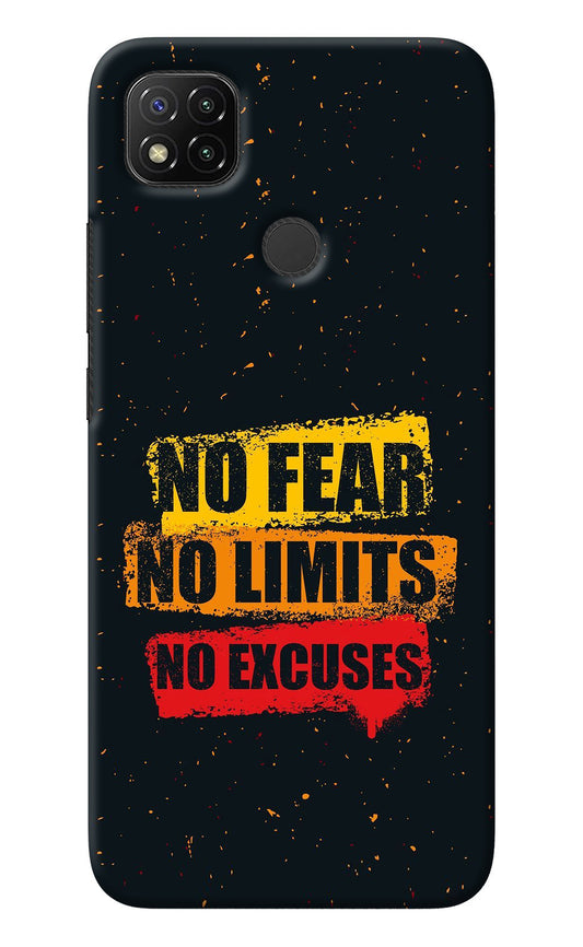 No Fear No Limits No Excuse Redmi 9 Back Cover