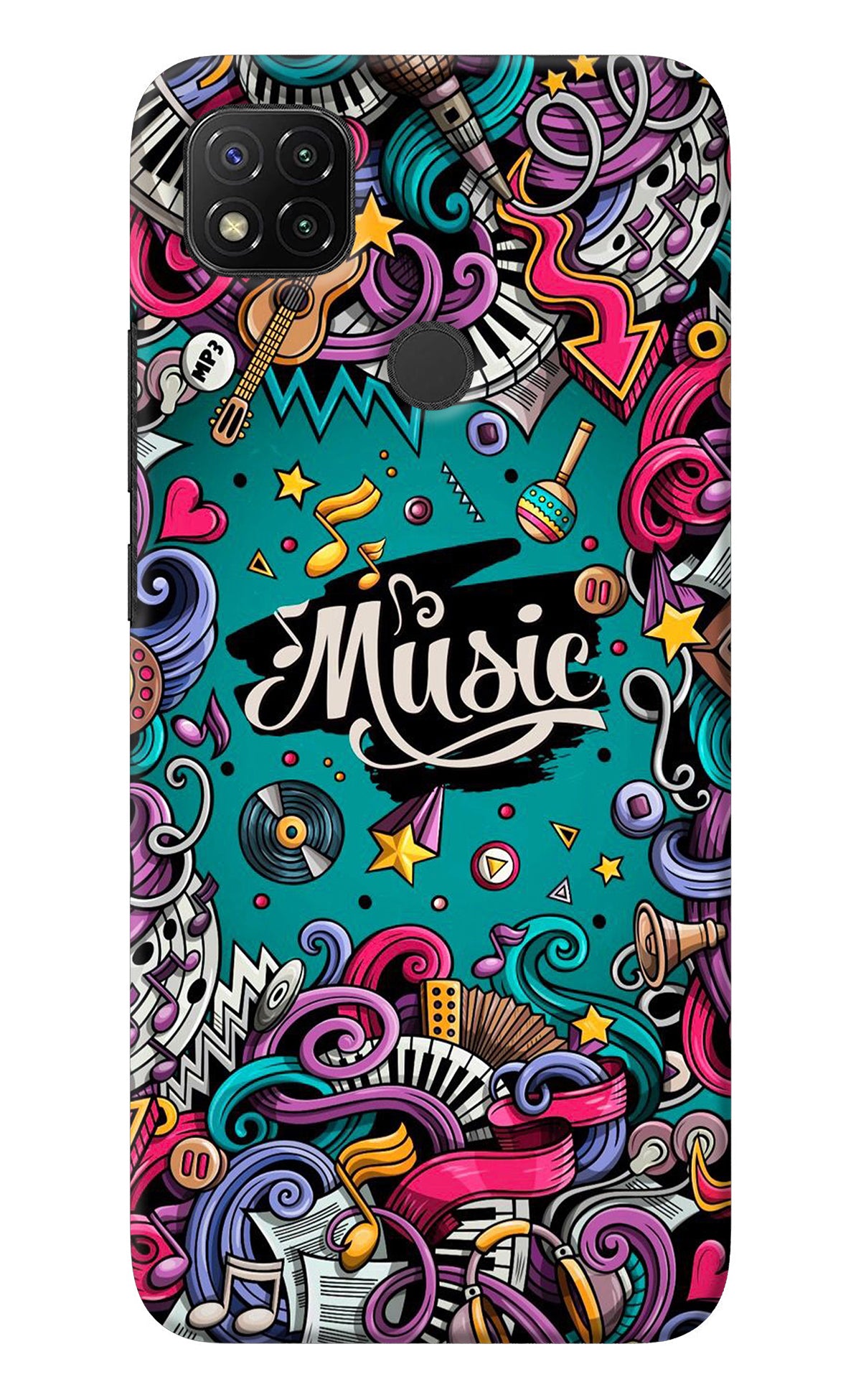 Music Graffiti Redmi 9 Back Cover