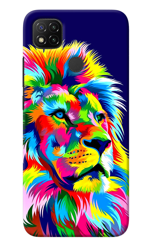 Vector Art Lion Redmi 9 Back Cover