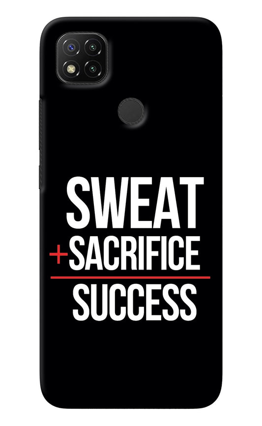 Sweat Sacrifice Success Redmi 9 Back Cover