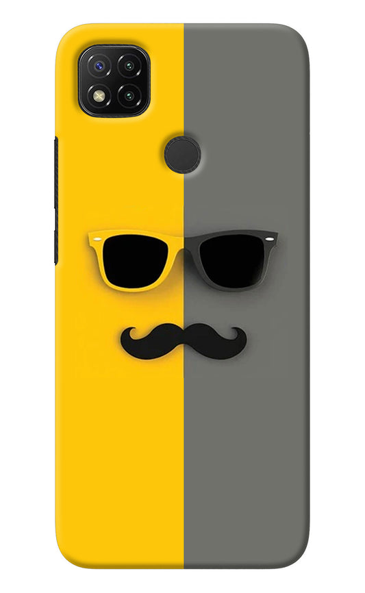 Sunglasses with Mustache Redmi 9 Back Cover