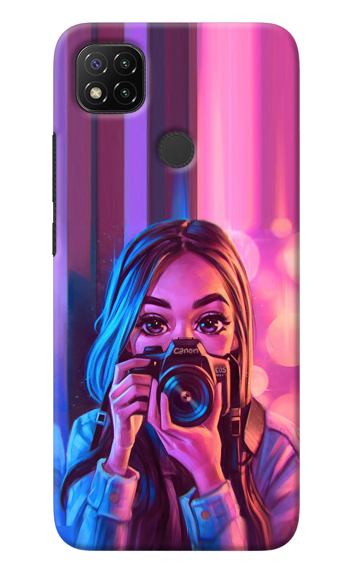 Girl Photographer Redmi 9 Back Cover