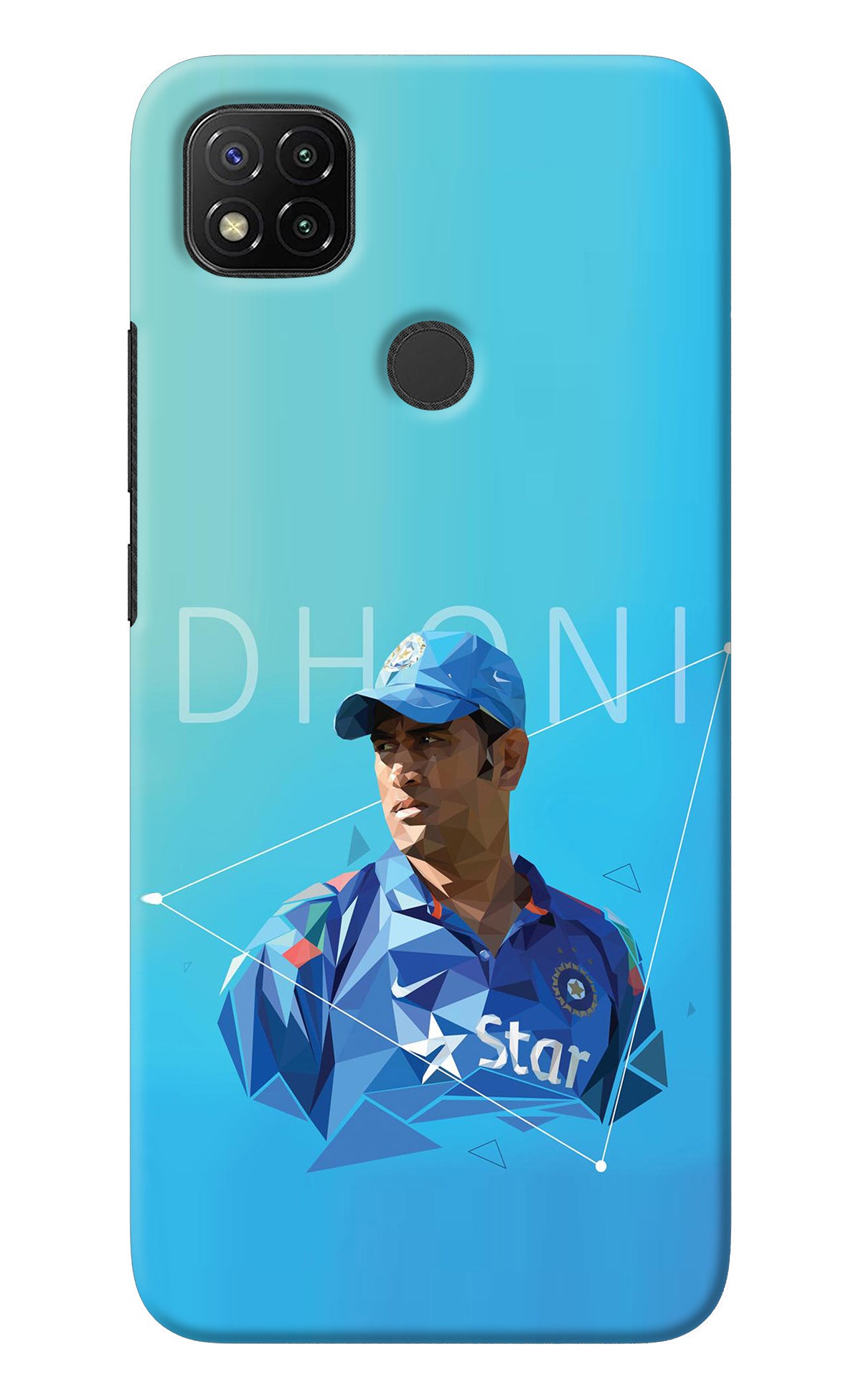 Dhoni Artwork Redmi 9 Back Cover