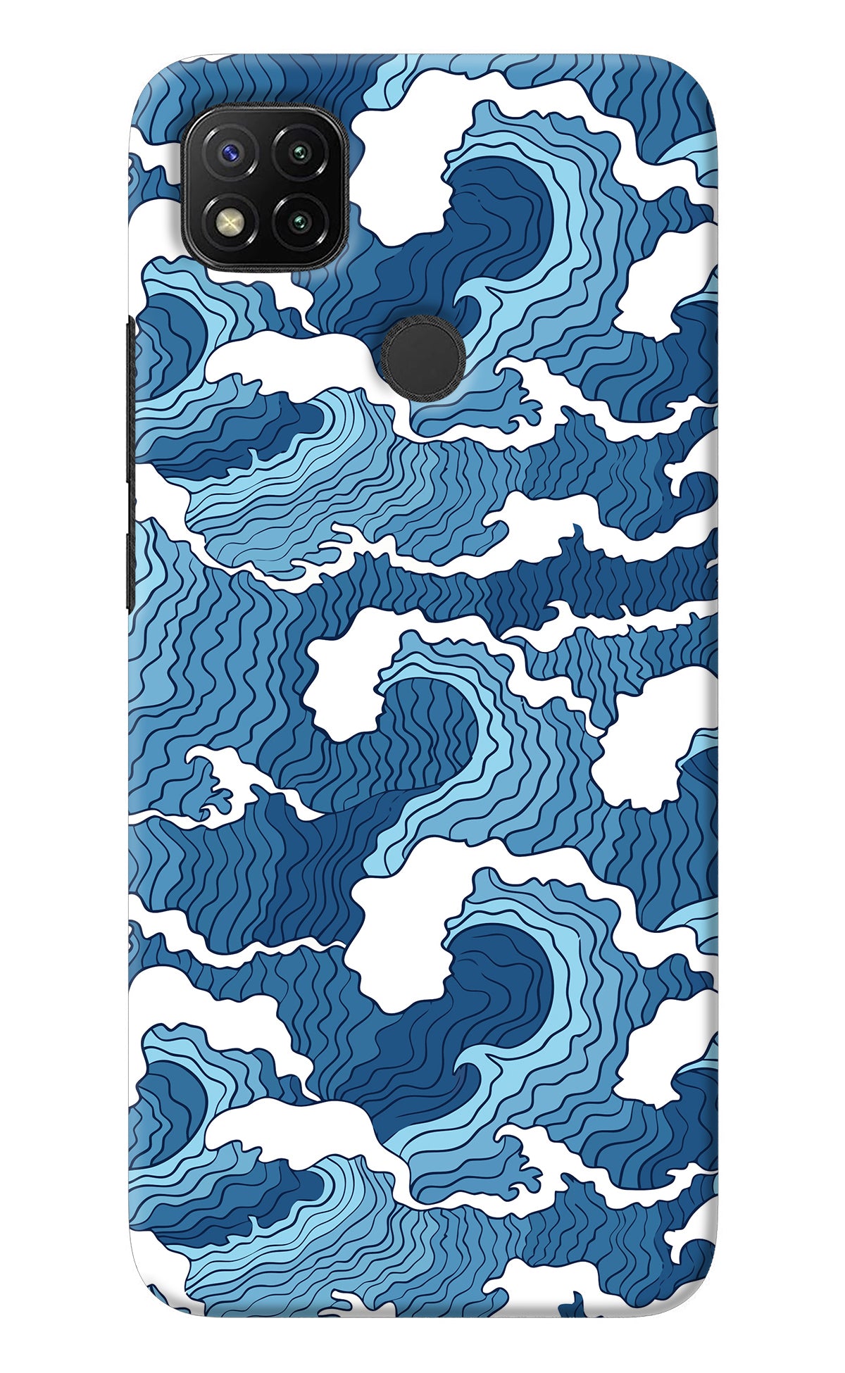 Blue Waves Redmi 9 Back Cover