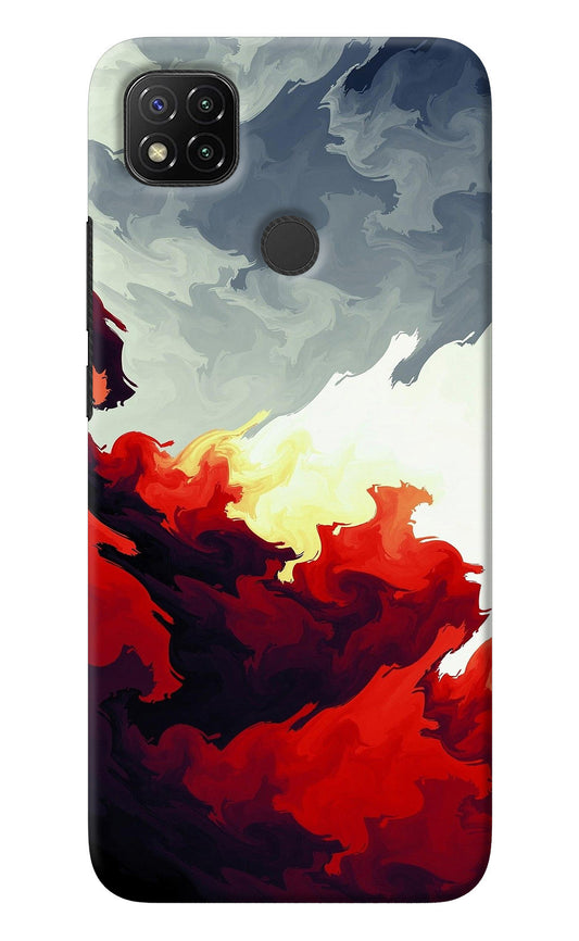 Fire Cloud Redmi 9 Back Cover