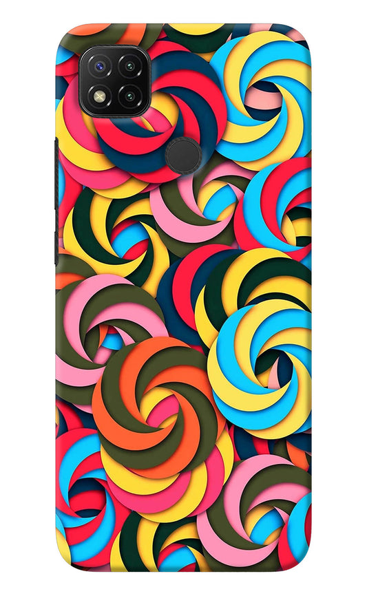 Spiral Pattern Redmi 9 Back Cover