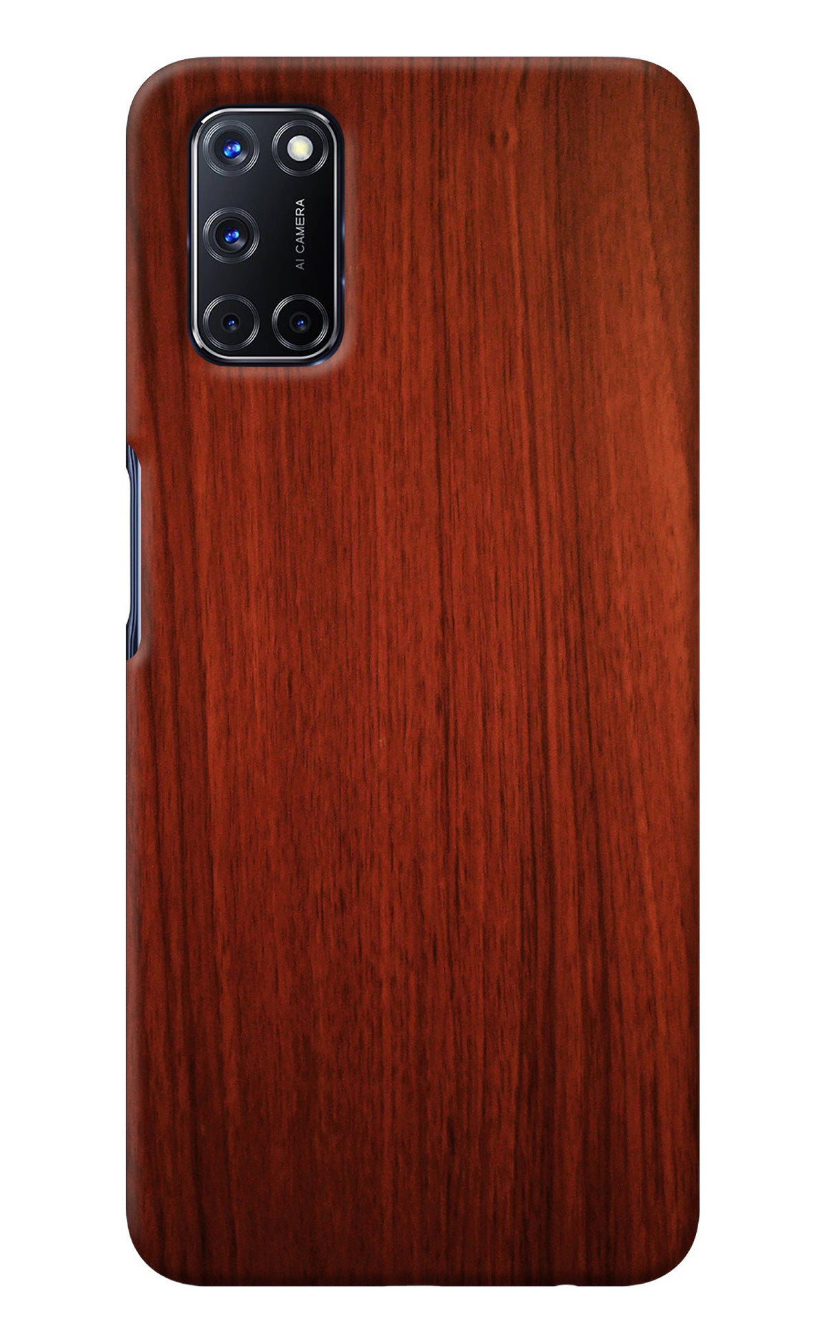 Wooden Plain Pattern Oppo A52 Back Cover