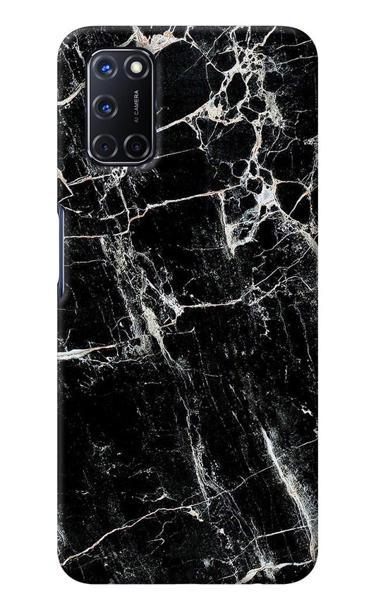 Black Marble Texture Oppo A52 Back Cover