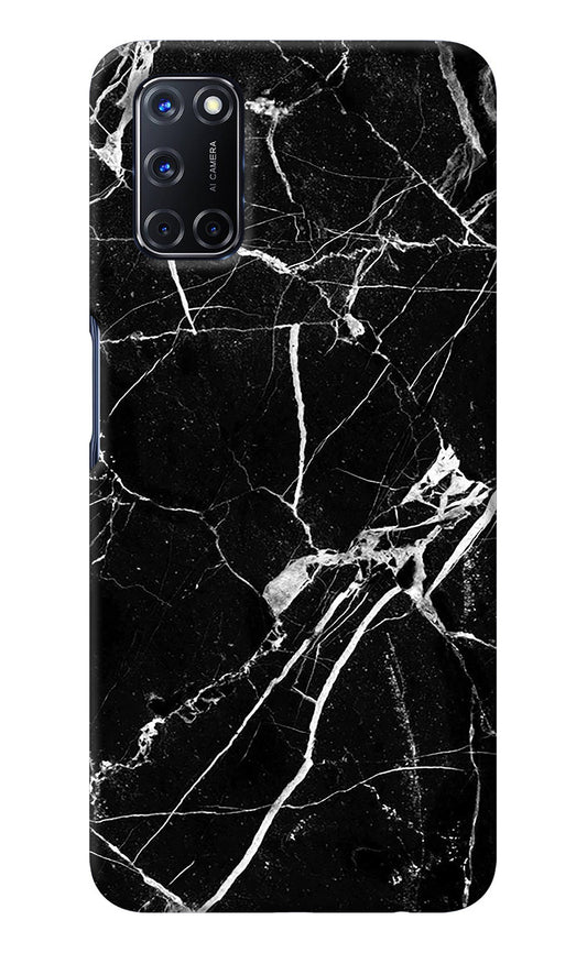 Black Marble Pattern Oppo A52 Back Cover