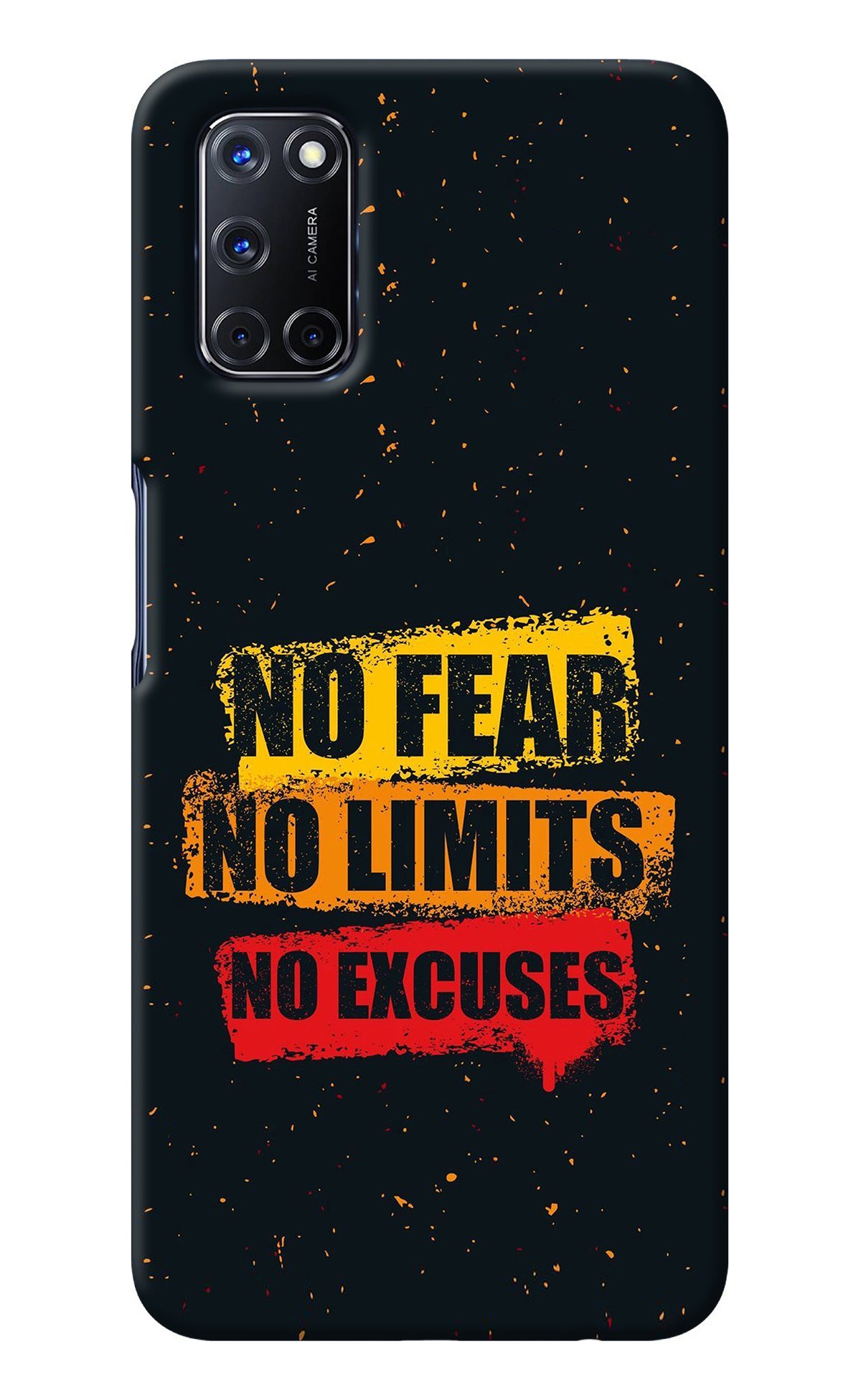 No Fear No Limits No Excuse Oppo A52 Back Cover