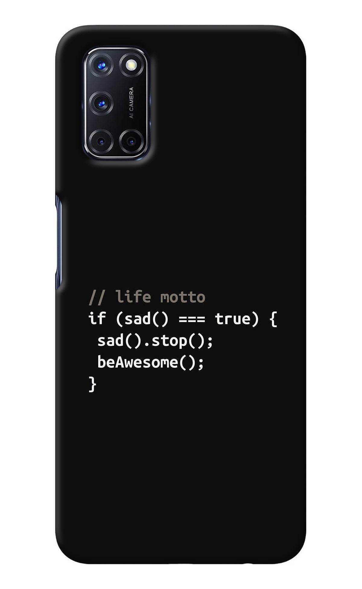 Life Motto Code Oppo A52 Back Cover