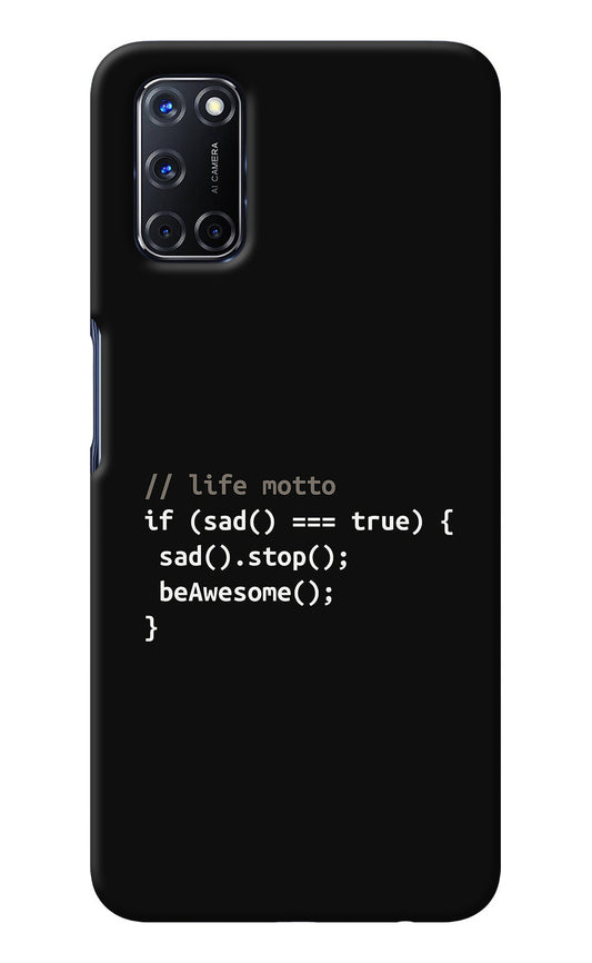 Life Motto Code Oppo A52 Back Cover