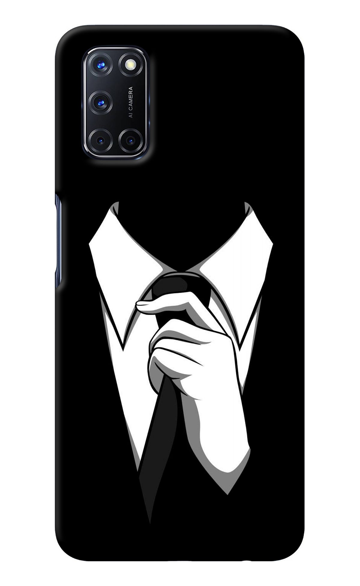 Black Tie Oppo A52 Back Cover