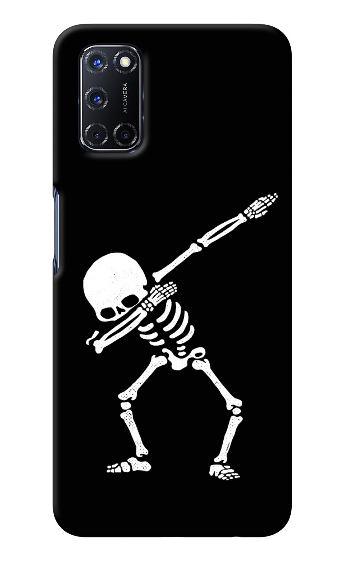 Dabbing Skeleton Art Oppo A52 Back Cover