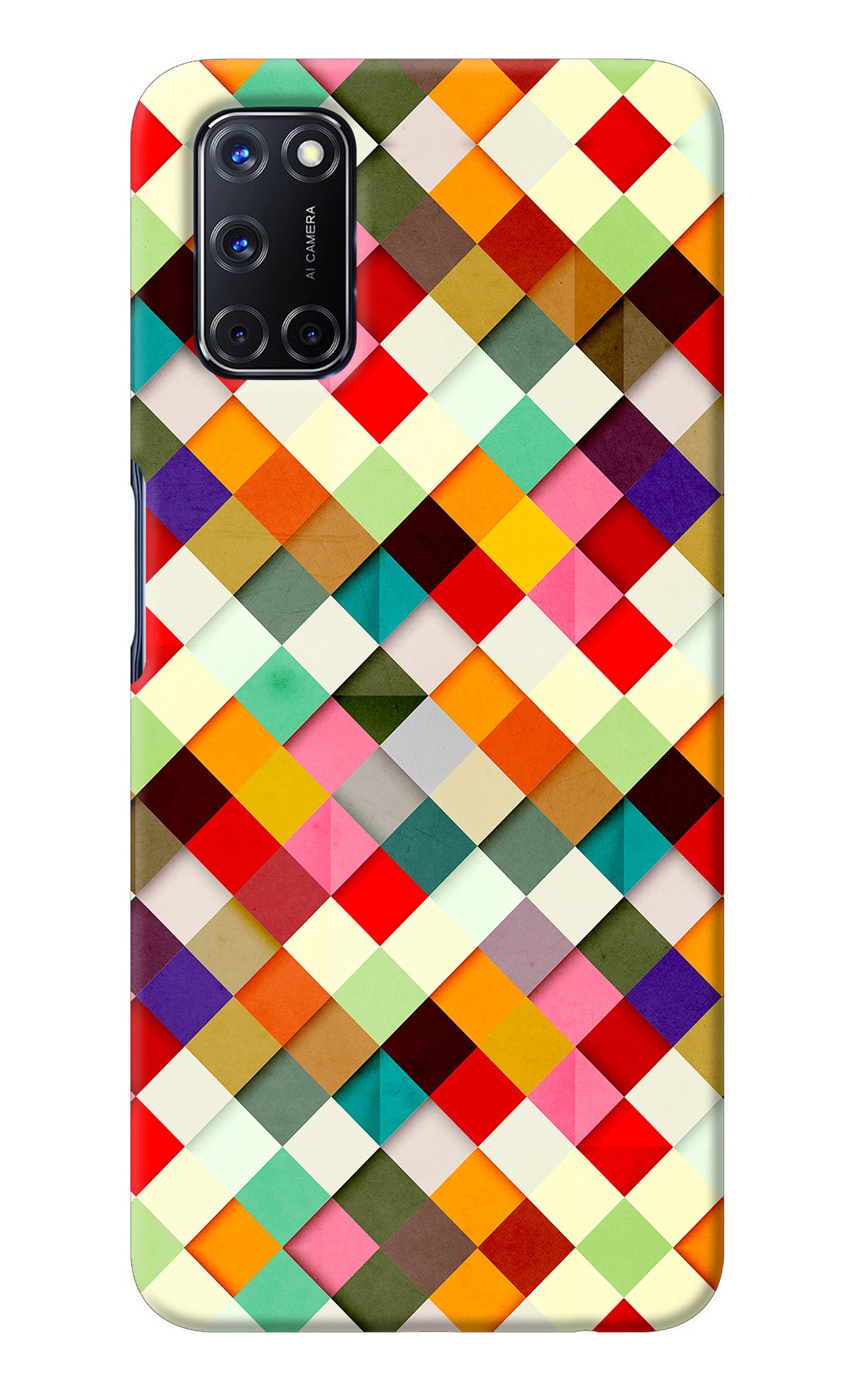 Geometric Abstract Colorful Oppo A52 Back Cover