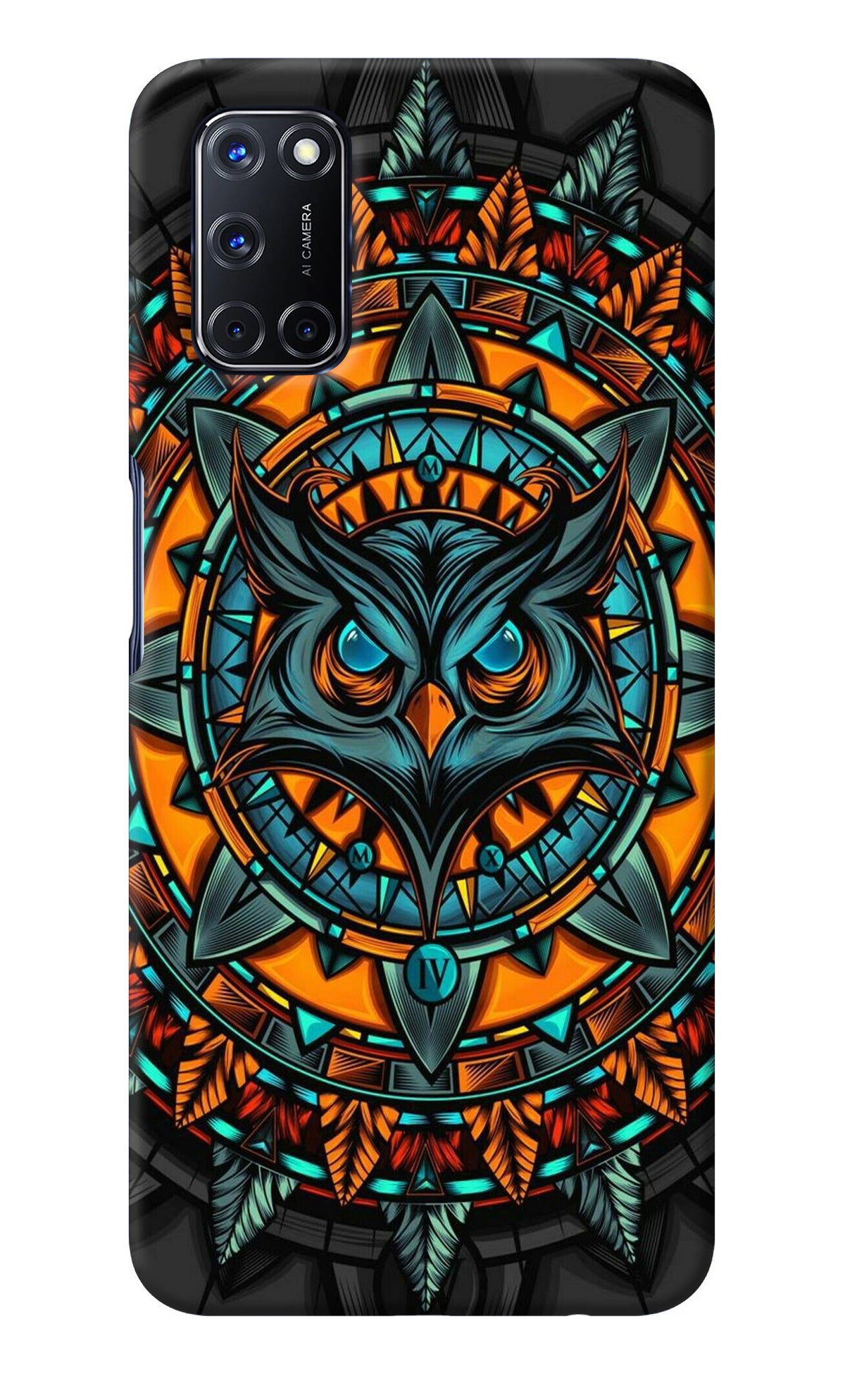 Angry Owl Art Oppo A52 Back Cover