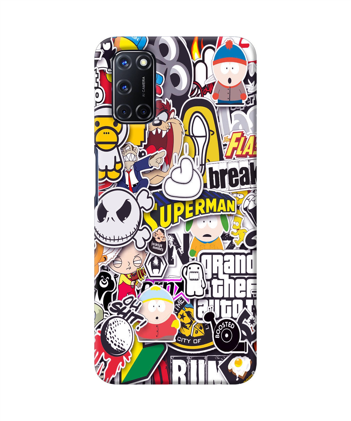 Sticker Bomb Oppo A52 Back Cover