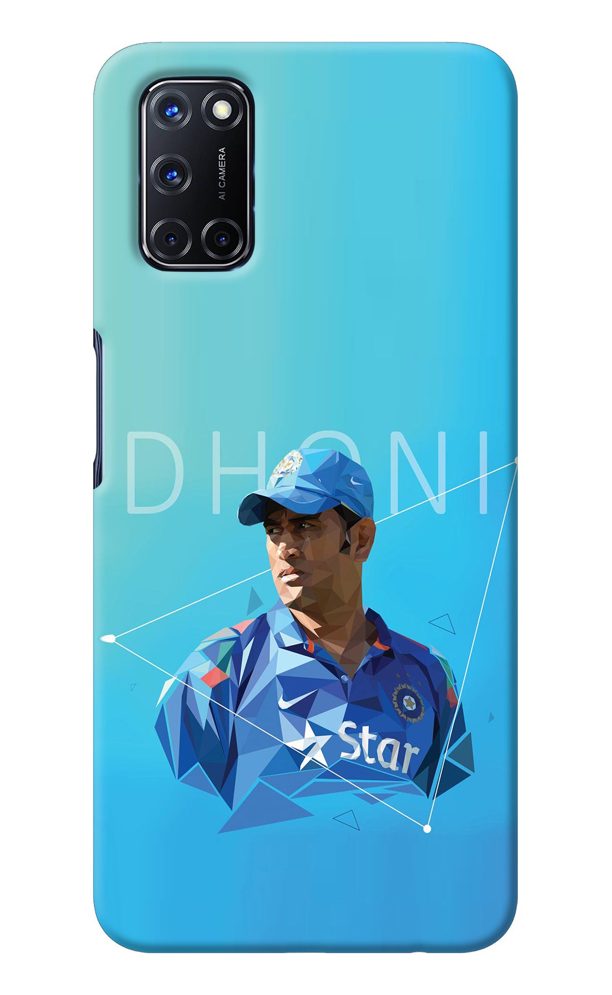 Dhoni Artwork Oppo A52 Back Cover