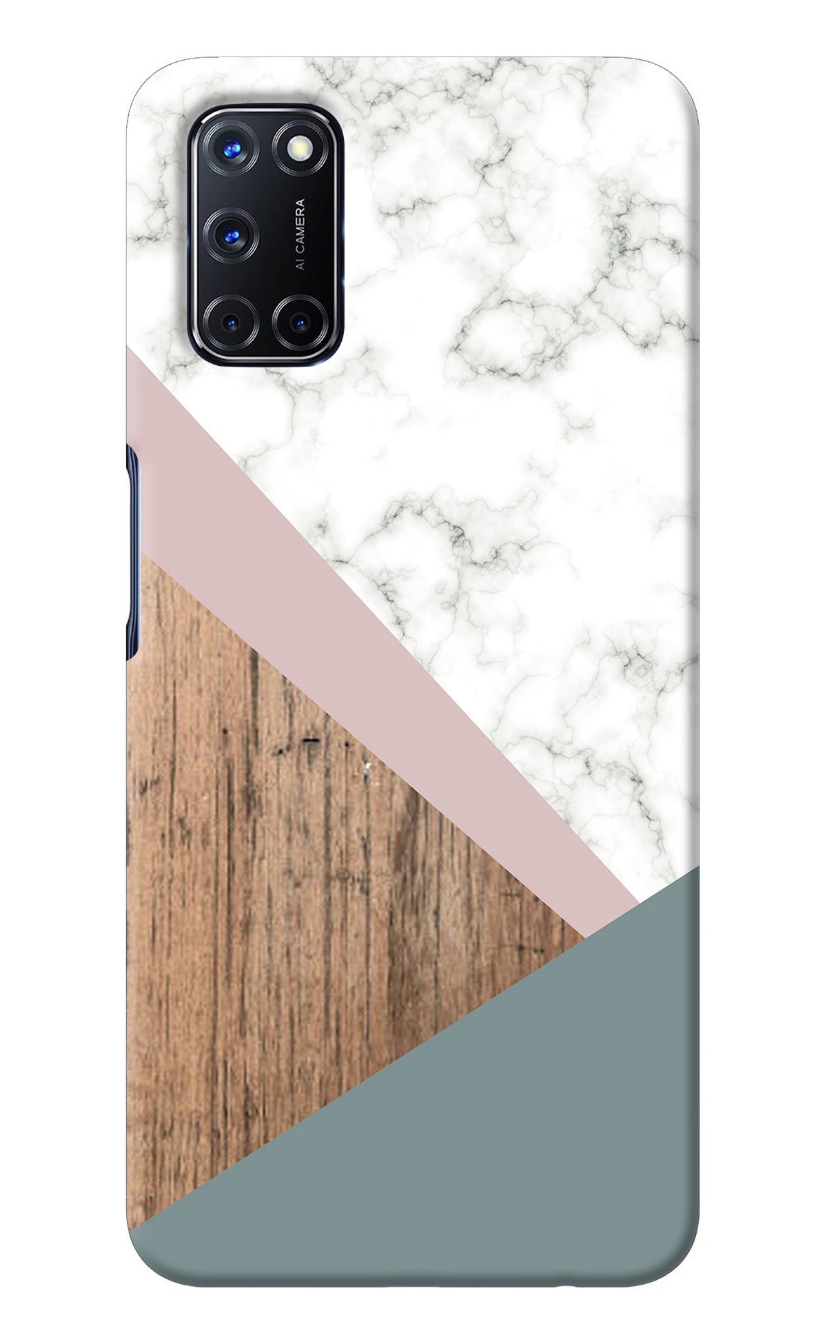 Marble wood Abstract Oppo A52 Back Cover