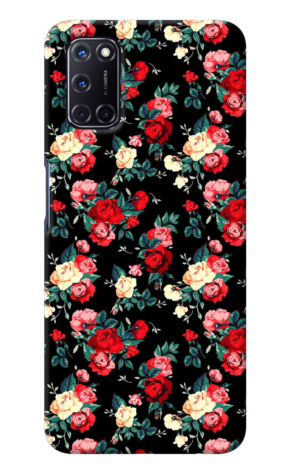 Rose Pattern Oppo A52 Back Cover