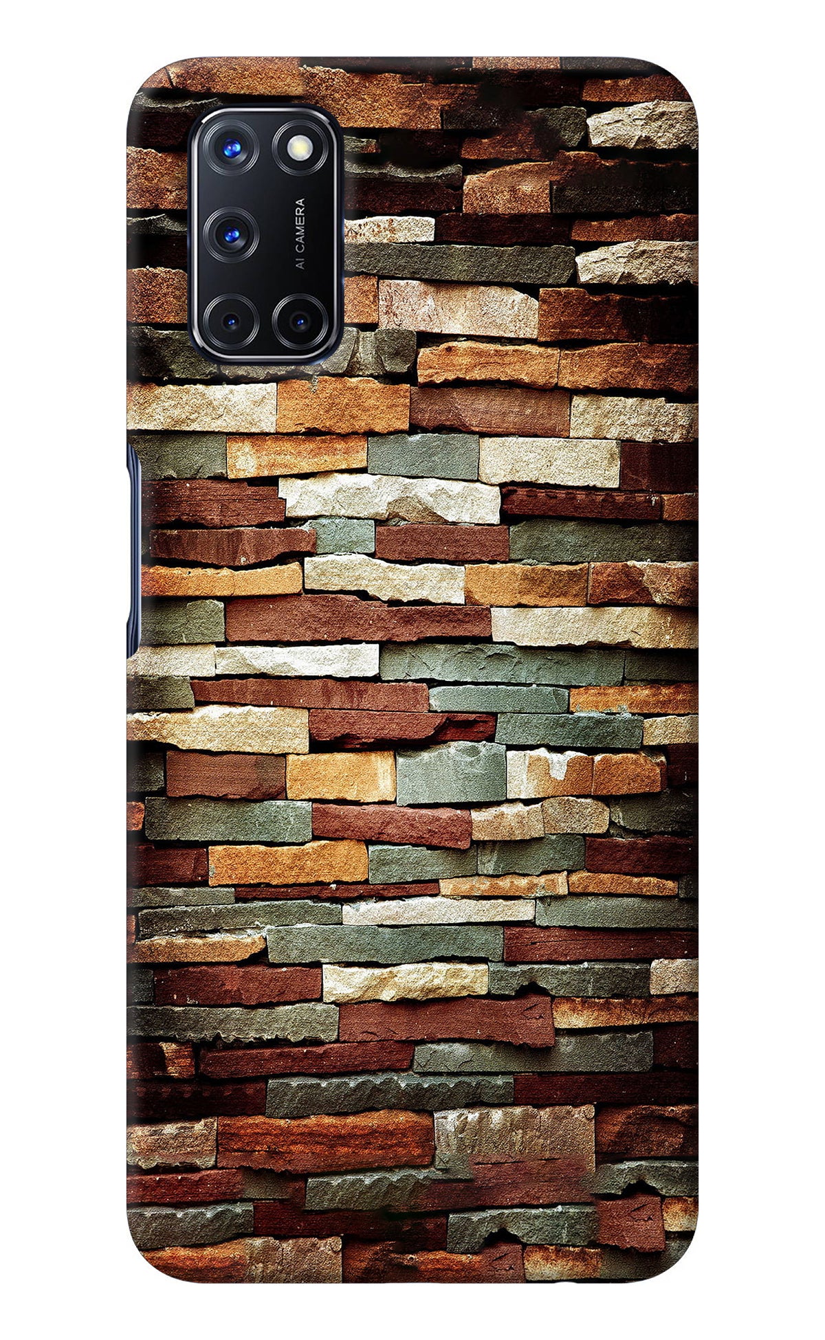 Bricks Pattern Oppo A52 Back Cover