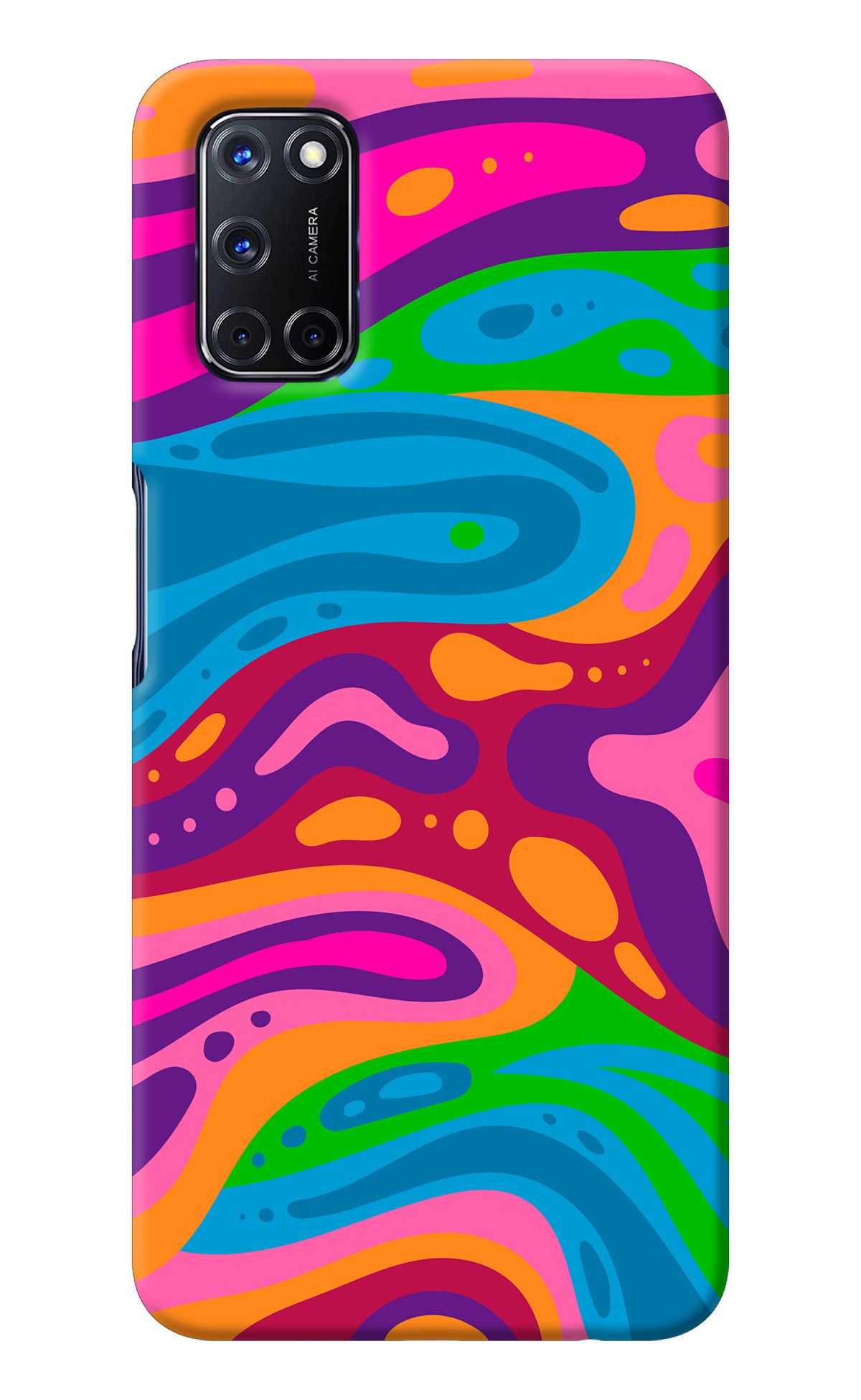 Trippy Pattern Oppo A52 Back Cover