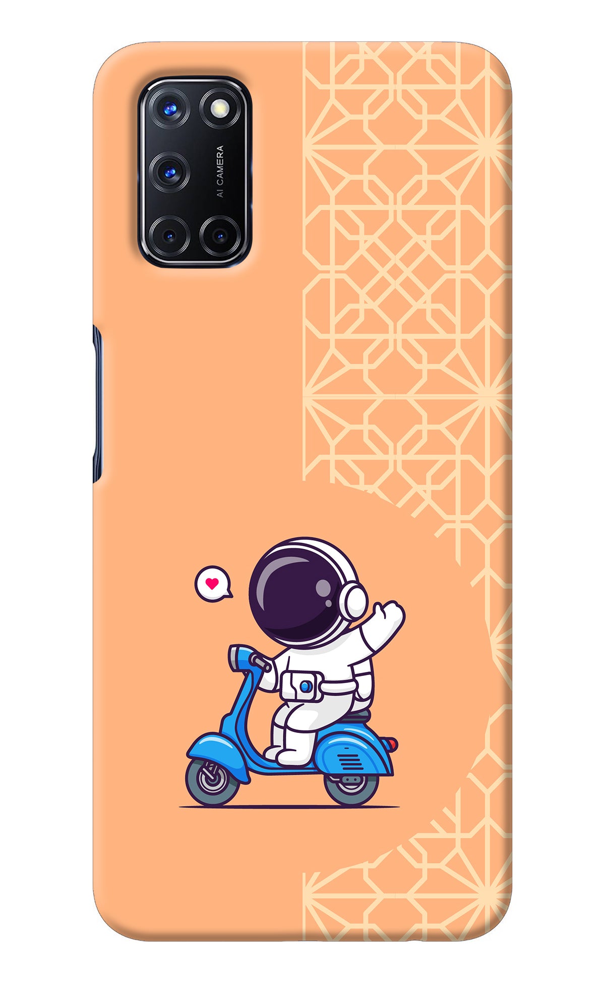 Cute Astronaut Riding Oppo A52 Back Cover