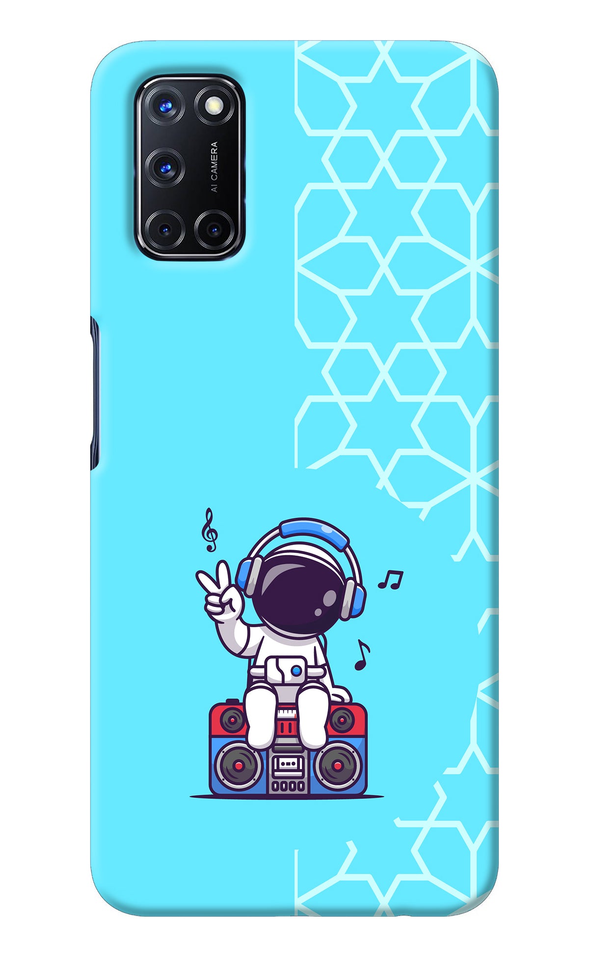 Cute Astronaut Chilling Oppo A52 Back Cover