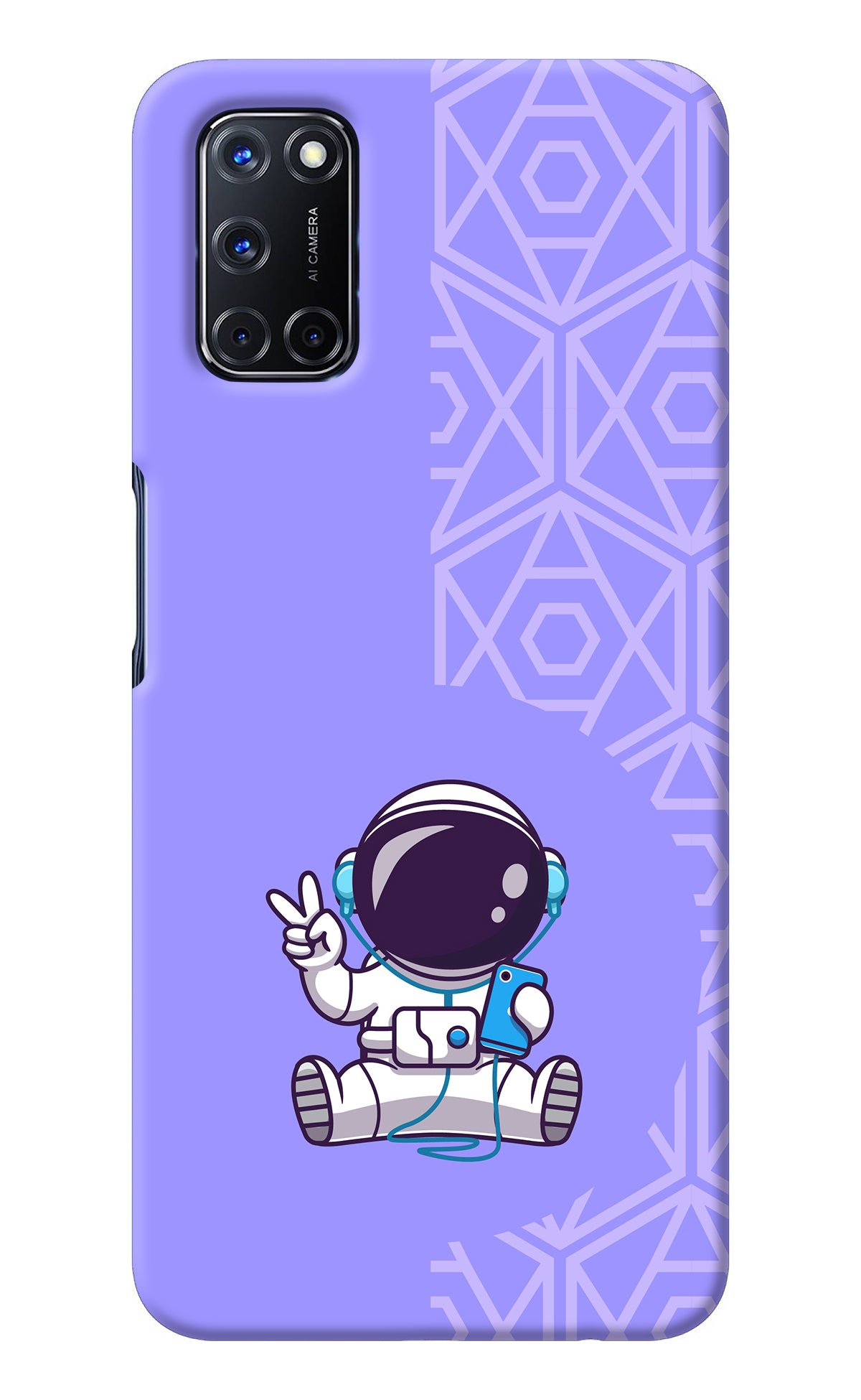 Cute Astronaut Chilling Oppo A52 Back Cover