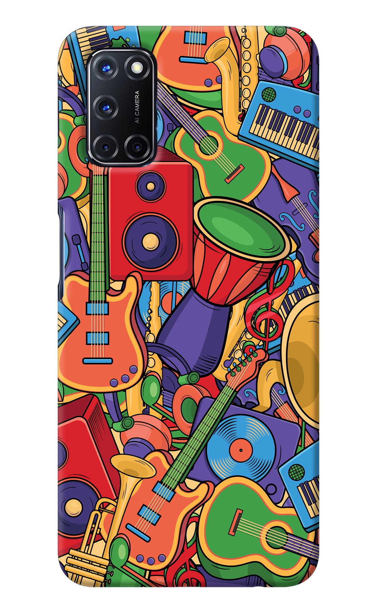 Music Instrument Doodle Oppo A52 Back Cover